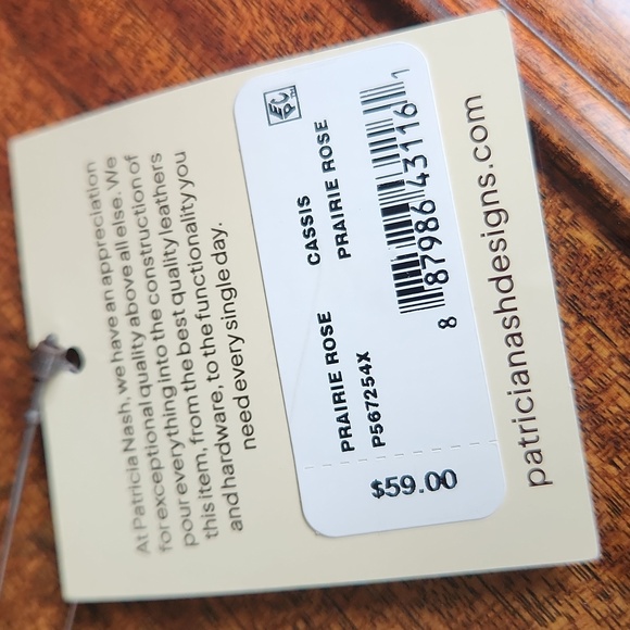 Patricia Nash Cassis Leather ID Card Holder In Prairie Rose - Picture 6 of 6